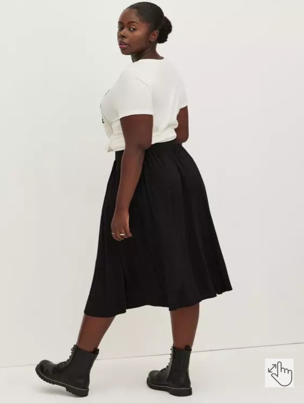 Torrid Super Soft Button Front Midi Skirt - Picture 2 of 6